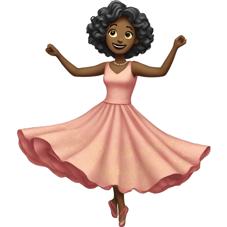 freen frock dancing lady emoji