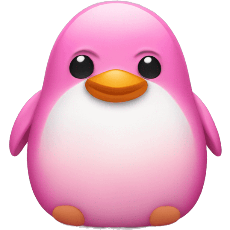 pink penguin going to sleep emoji