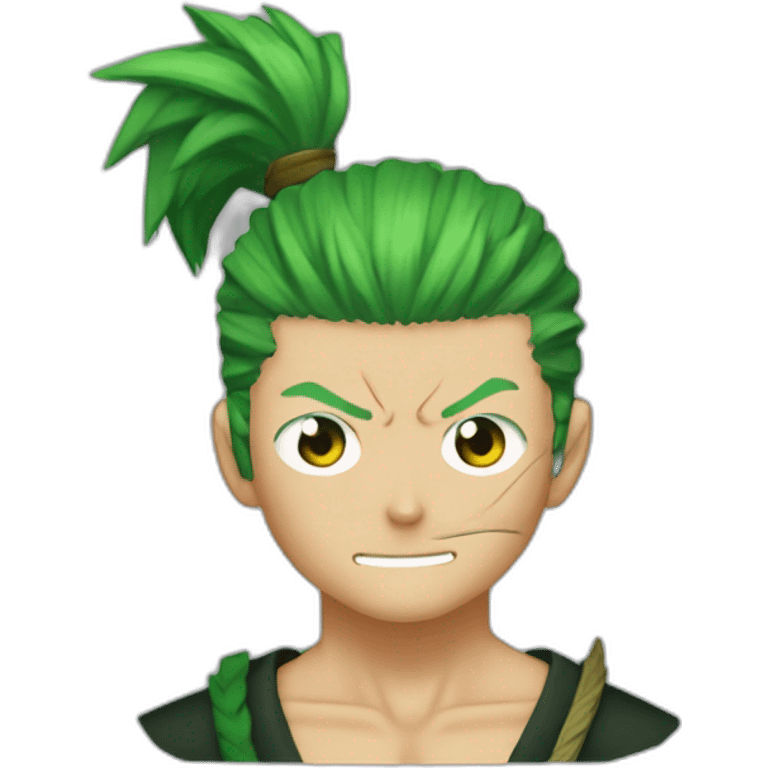 zoro Roronoa Green Hair with scar eye emoji