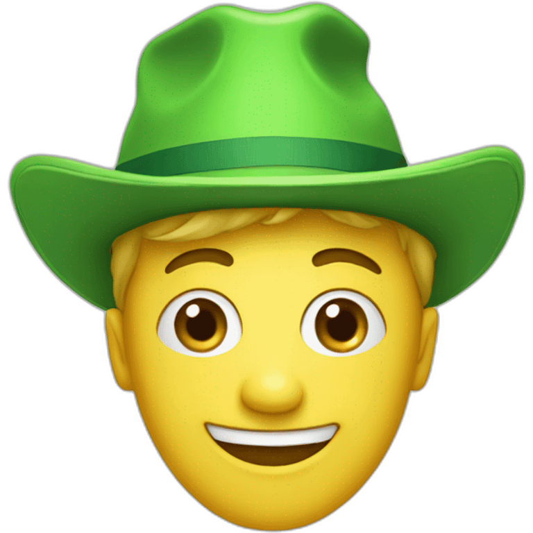 happy green hat emoji