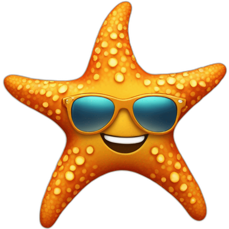 Starfish with sunglasses emoji