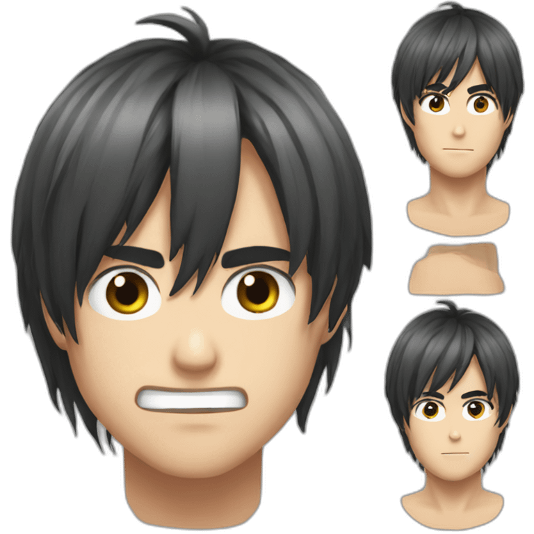 long hairs eren jeager emoji