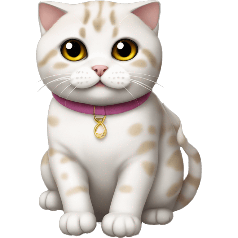 Scottish fold cat with claws making manicure  emoji