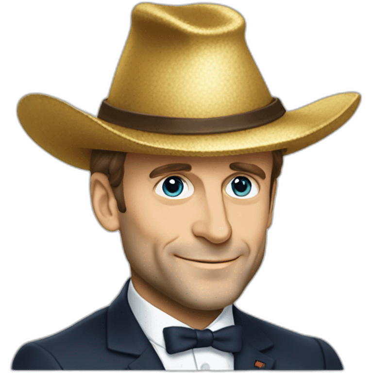 Emmanuel Macron chapeau sorcière emoji