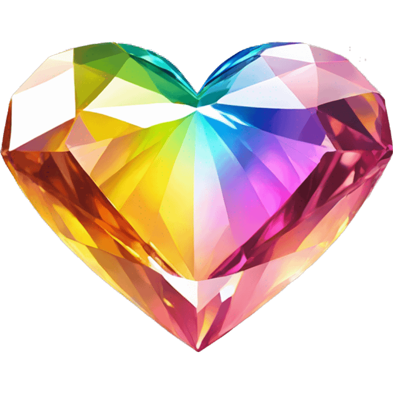 Heart shaped 56-carat rainbow diamond emoji