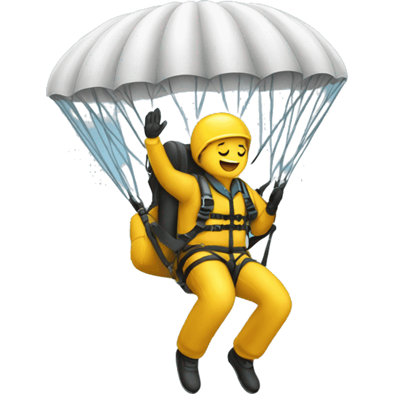 a person doing a parachute jump emoji