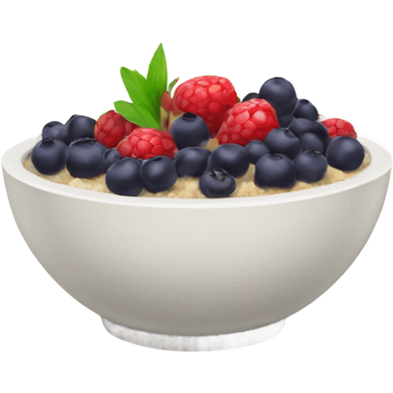 White acai bowl with berries  emoji