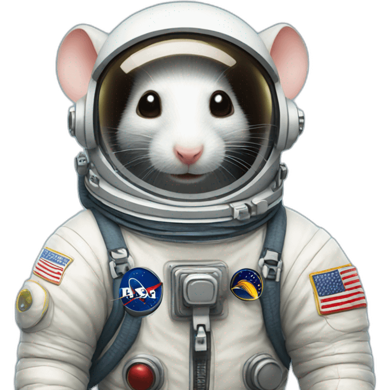 astronaut rat levitating emoji