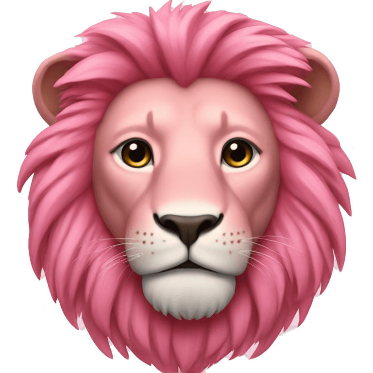 A pink lion  emoji