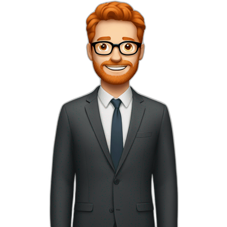 Red haired man with glasses emoji