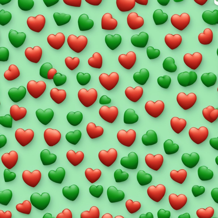 Coeur de Noël avec motif carreaux vert et rouge emoji