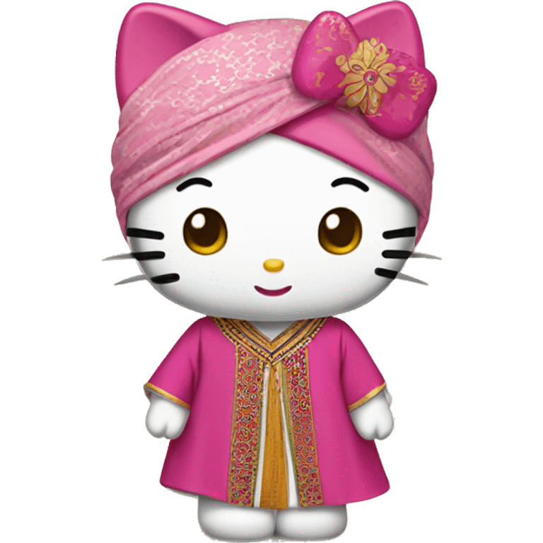 Hello kitty avec un caftan marocain  emoji