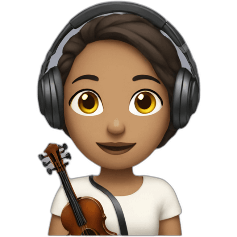 girl with music emoji