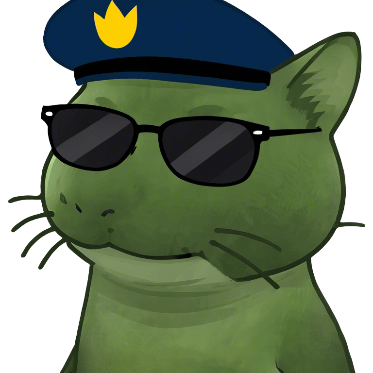 Cat with sunglasses emoji