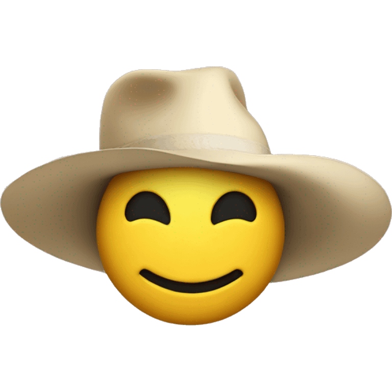 Smiley face with a bolero hat emoji