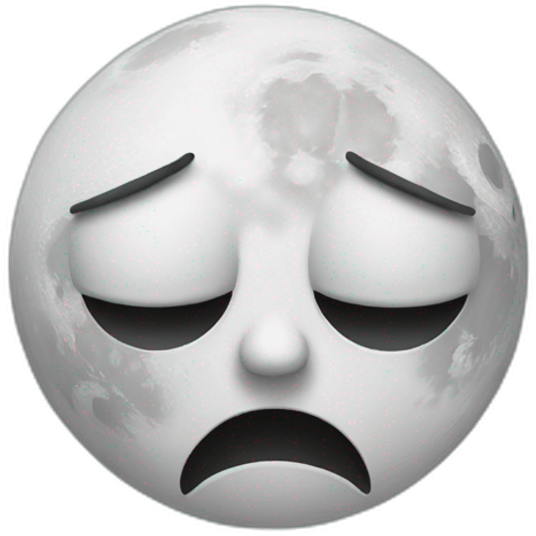 stressed moon face emoji