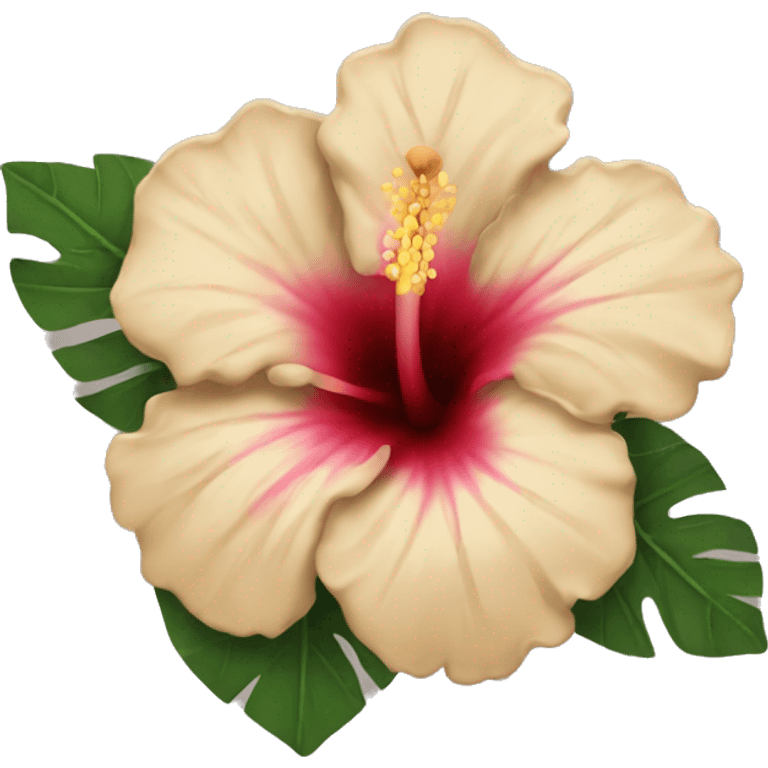 beige hibiscus emoji