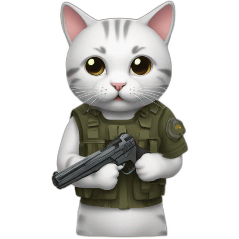 cat with gun emoji