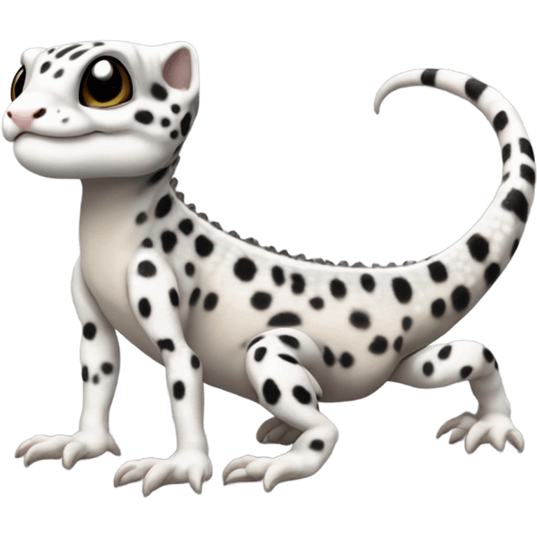 Snow leopard gecko lizard that is in a galaxy emoji