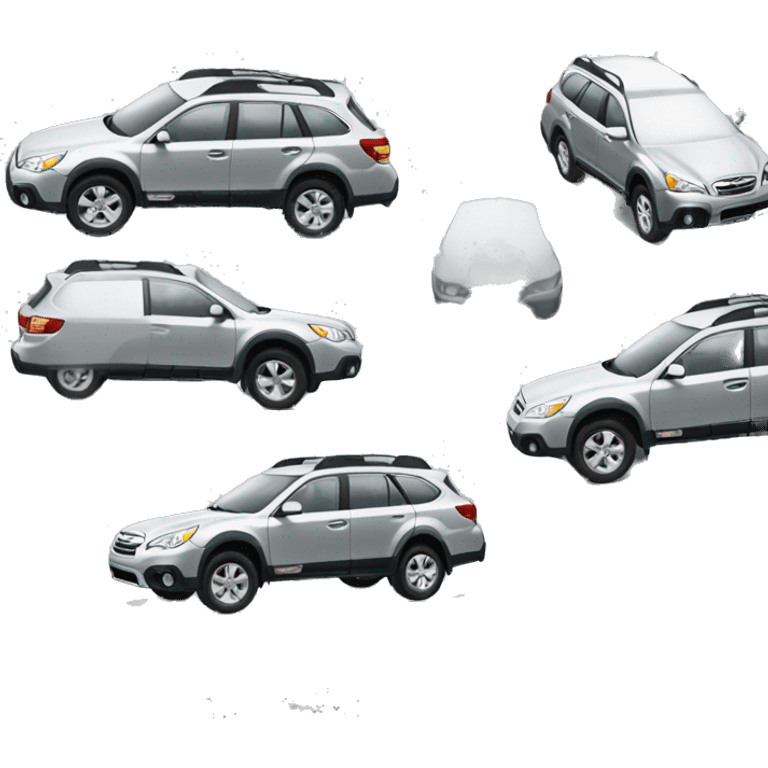 Silver 2012 Subaru outback emoji