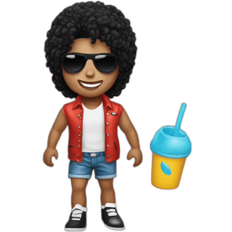 Michael Jackson a la plage emoji