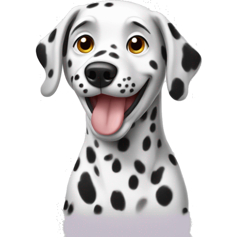 Dalmatian is cheerful emoji