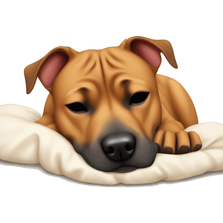 Ridgeback staffy sleeping emoji