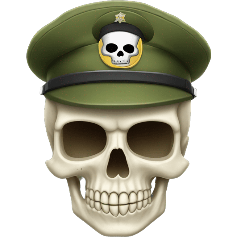 Skull with army hat emoji