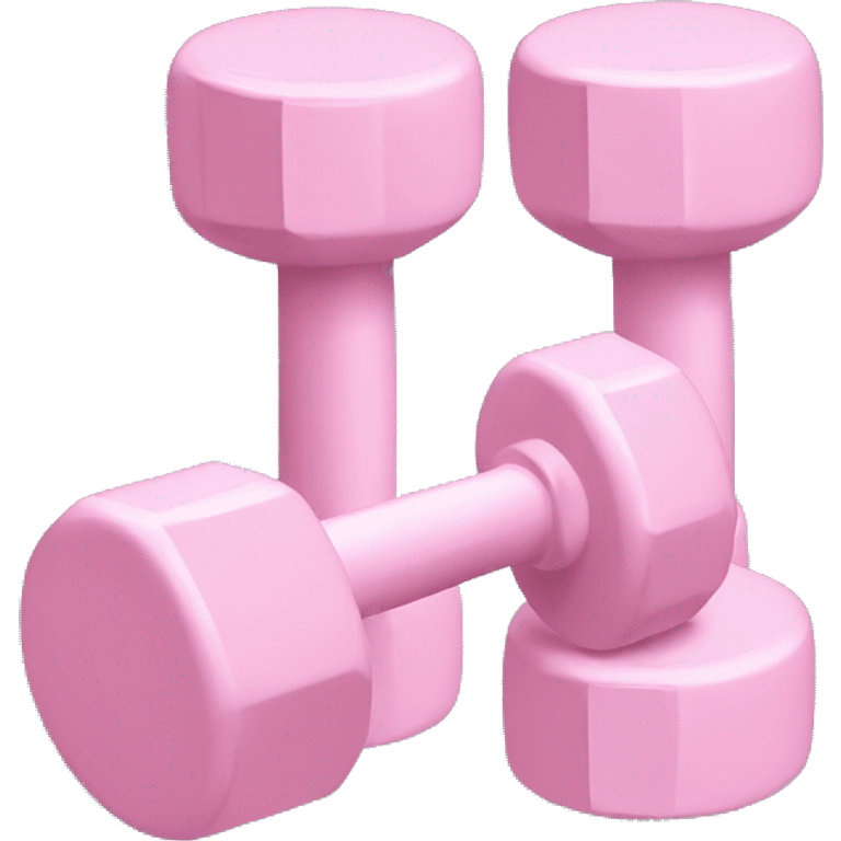 Two light pink dumbbells  emoji