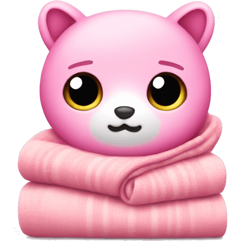 Cute pink blanket  emoji