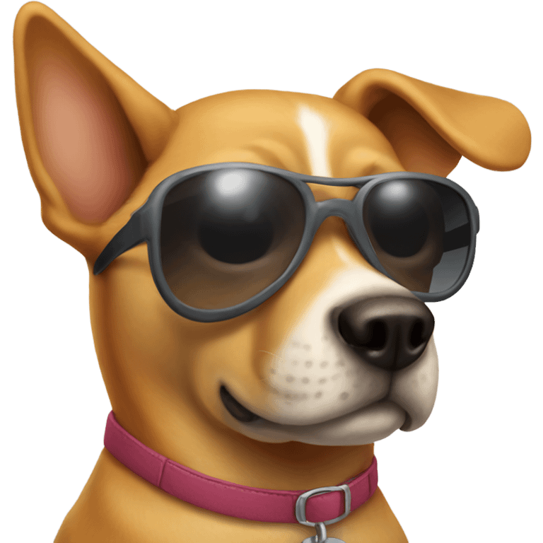 Dog with sunglasses emoji