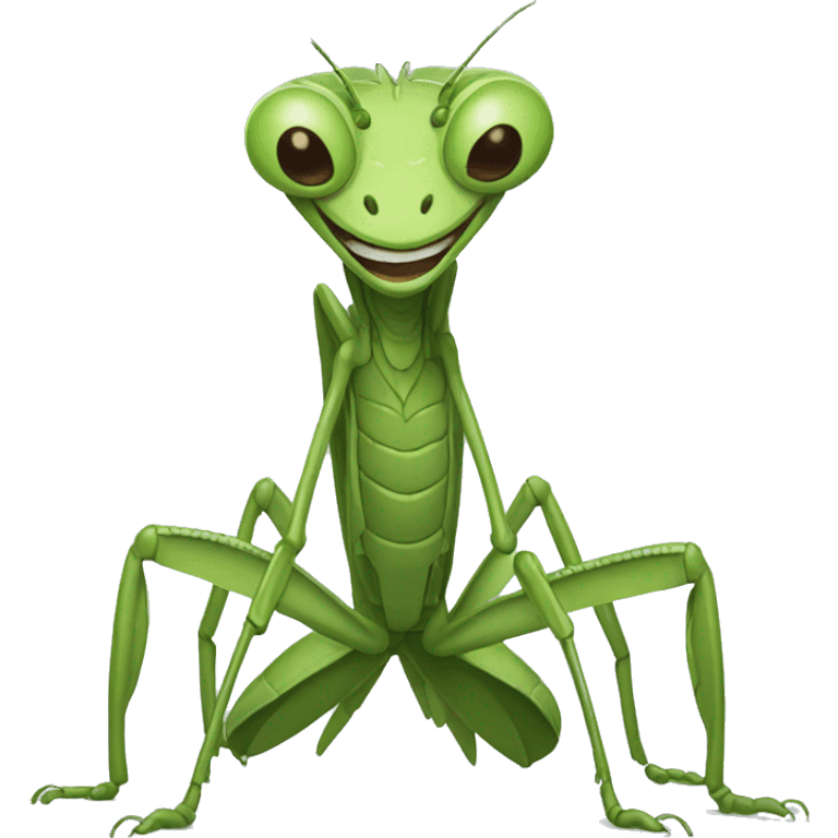 Mantis animada sonriendo emoji