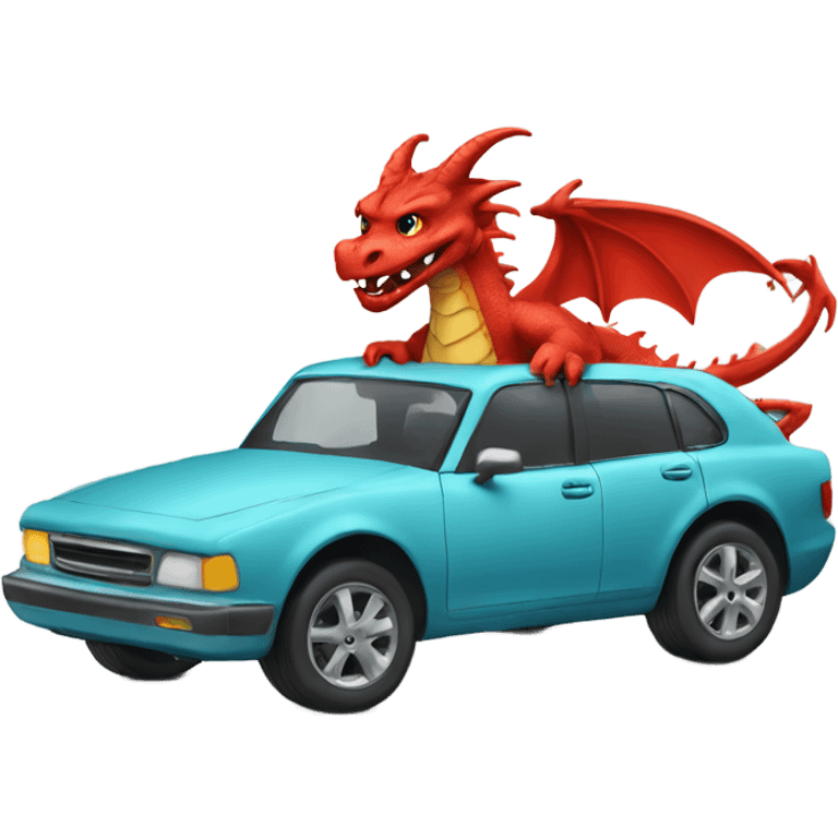 Dragon in a car emoji