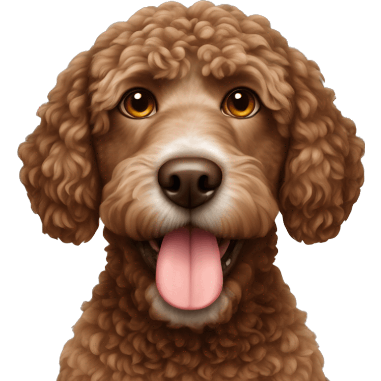 Brown Spanish water dog  emoji