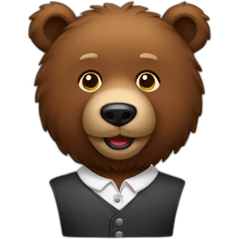 Bartender's brown bear emoji