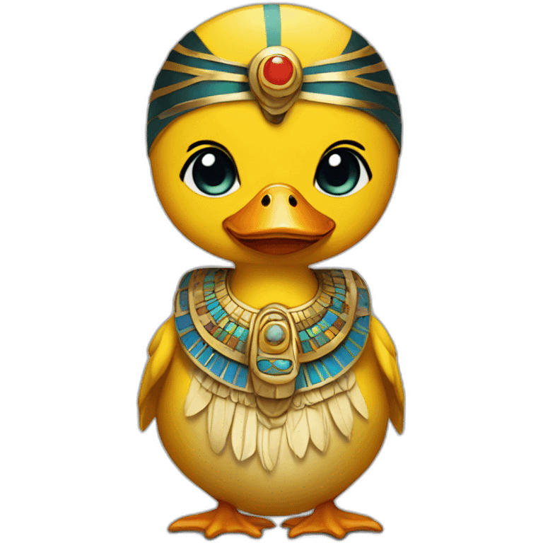 Duck dress like an egyptian emoji