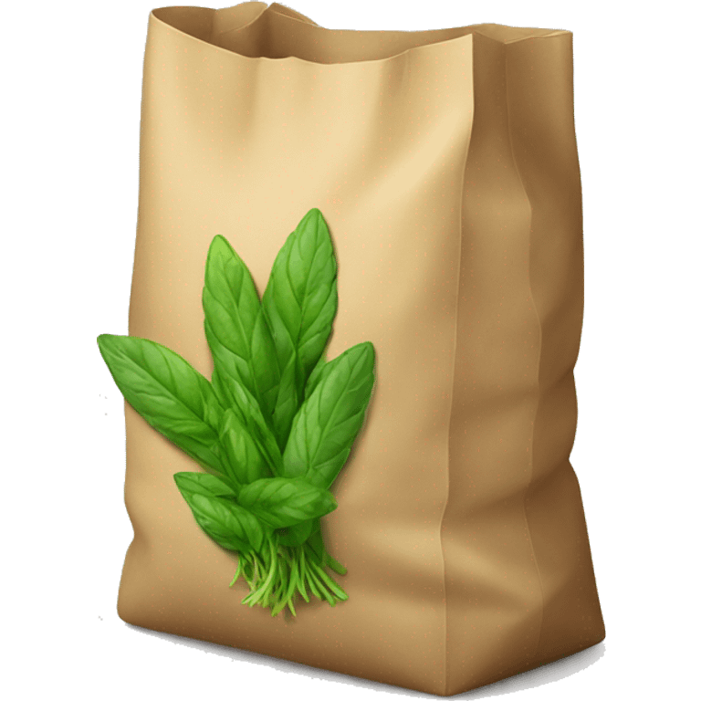 Green herbs in a bag emoji