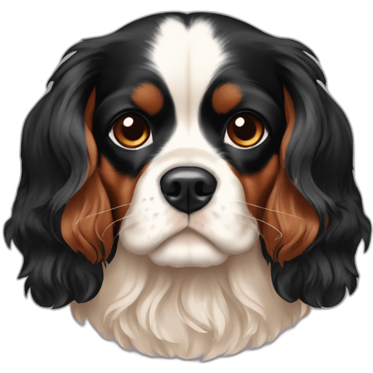 cavalier king Charles spaniel black and tan emoji