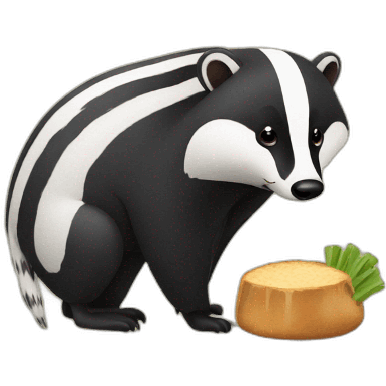 badger thinking of food emoji