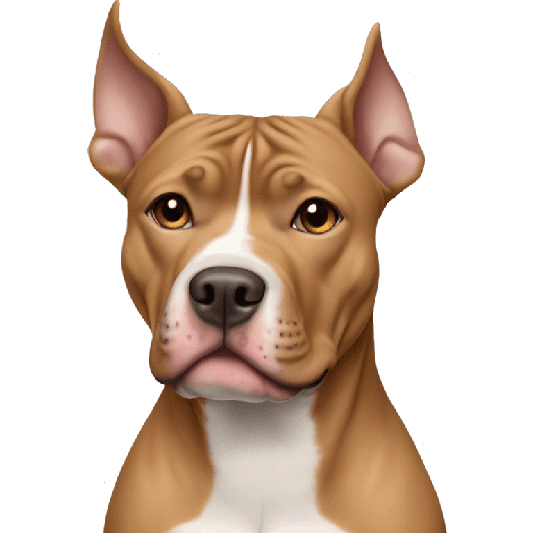 Light brown pitbull with ears CROPPED emoji