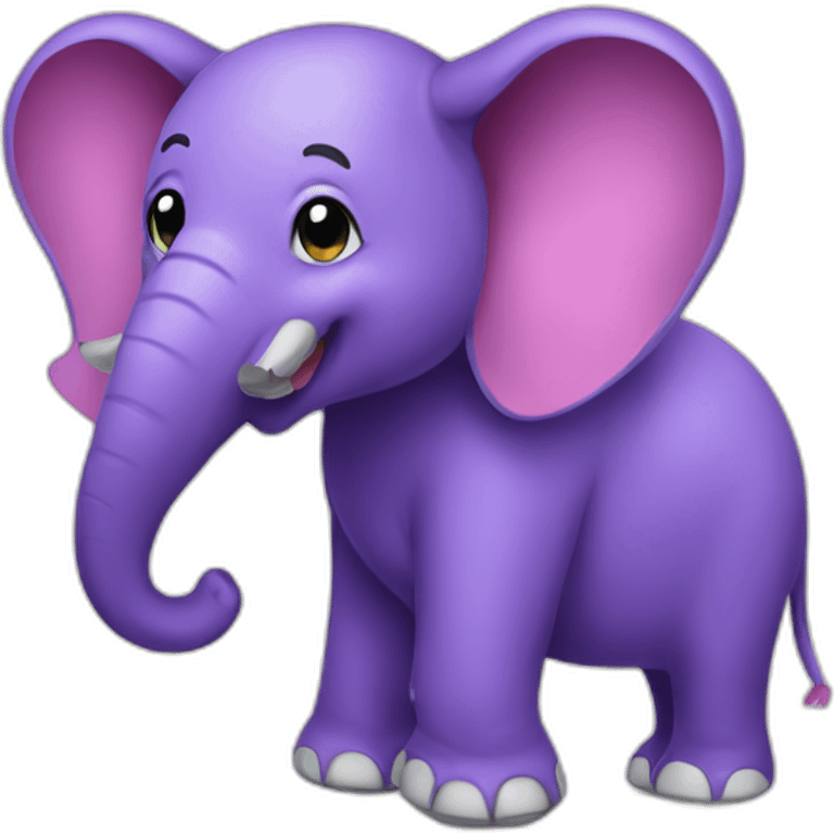 a purple elephant with a footbal emoji