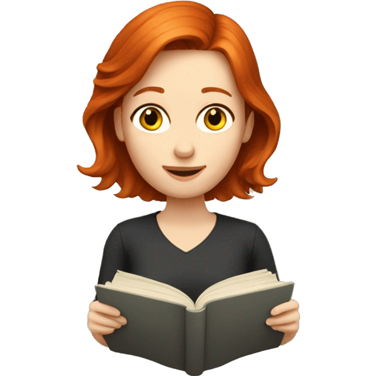 Redhead reader emoji