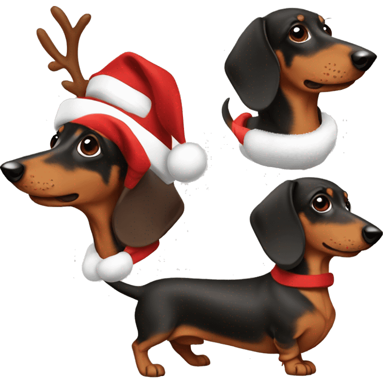 Christmas Dachshund emoji