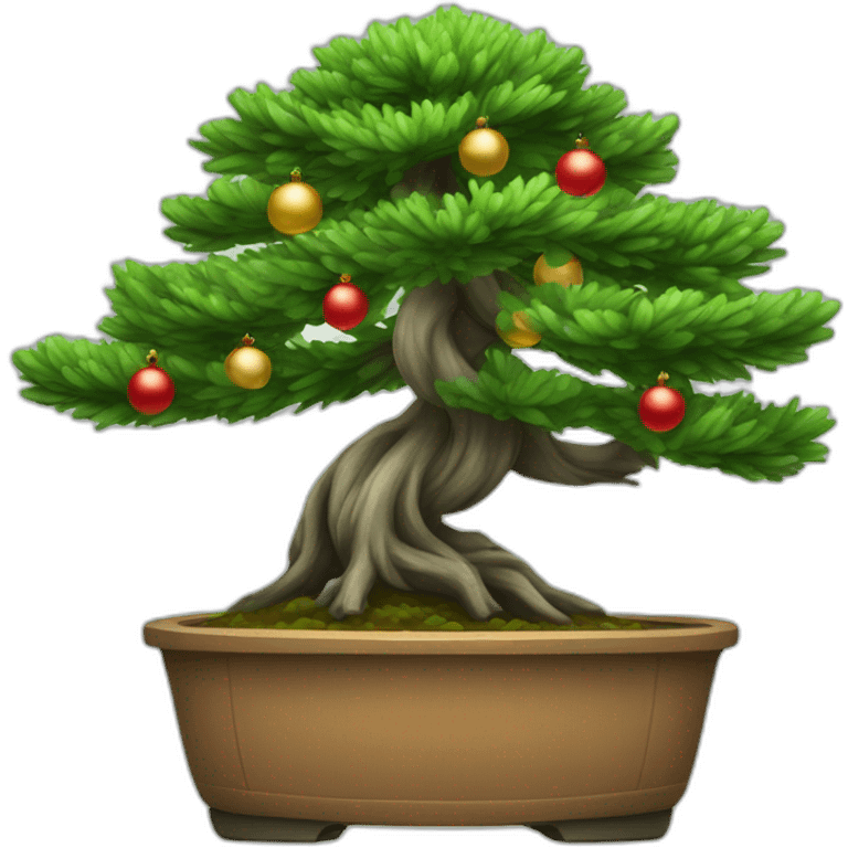 bonsai christmas tree emoji