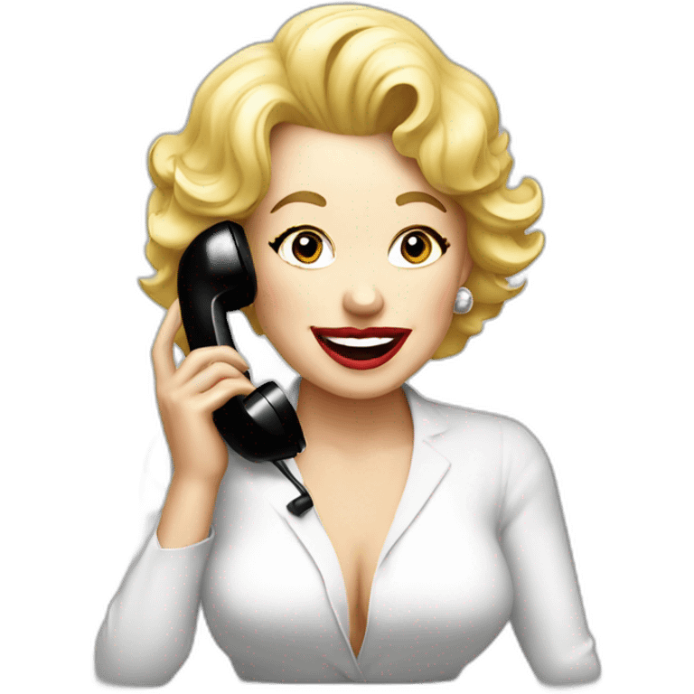 Marilyn callin phone emoji