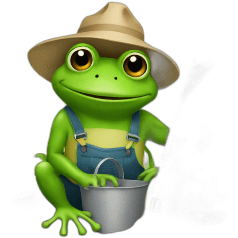 Frog gardener meme emoji