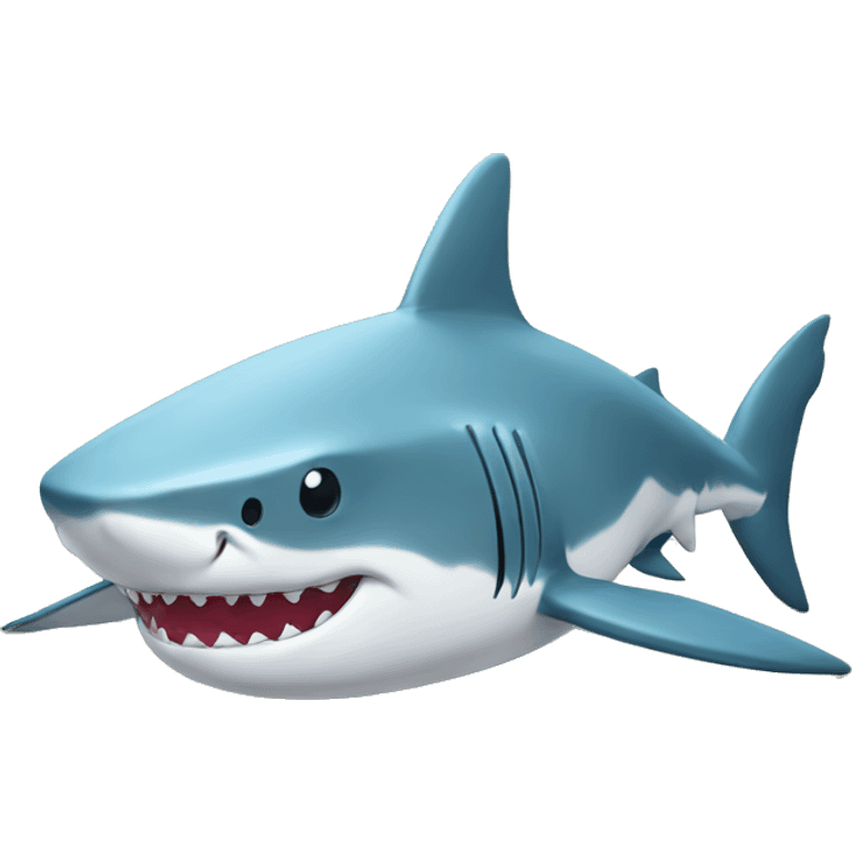 Shark at the seashore emoji