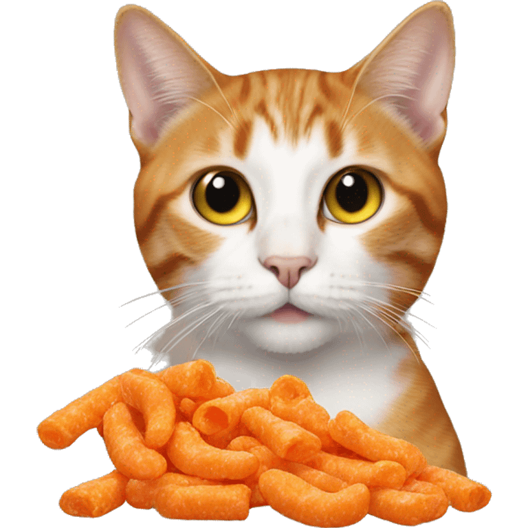 Cat eating Cheetos  emoji