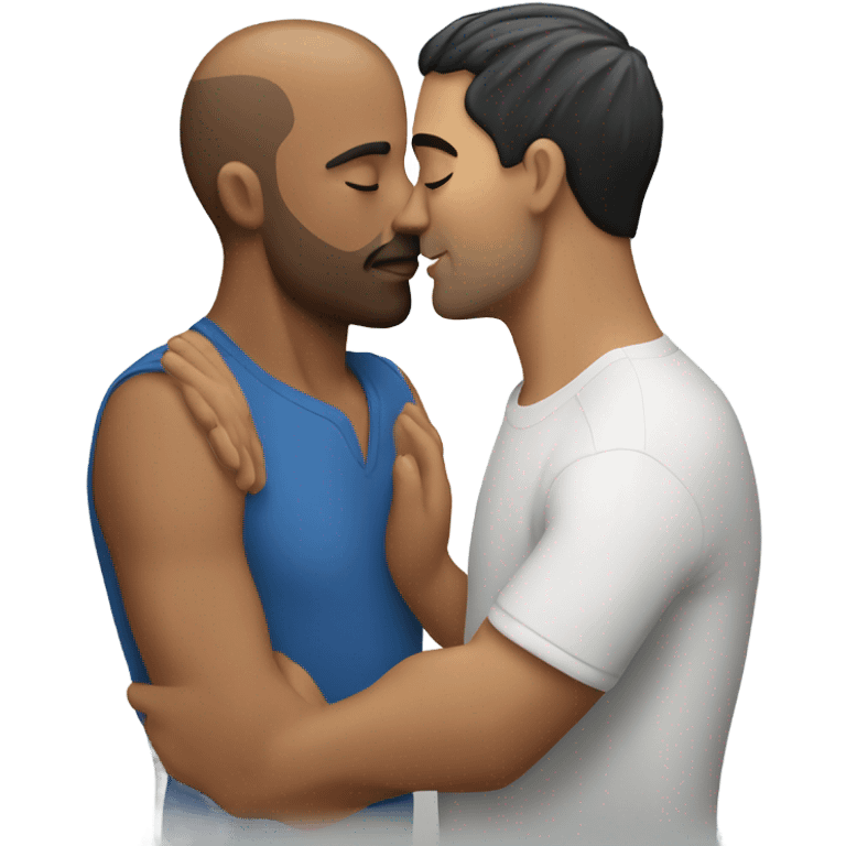 white guy kissing latino  emoji