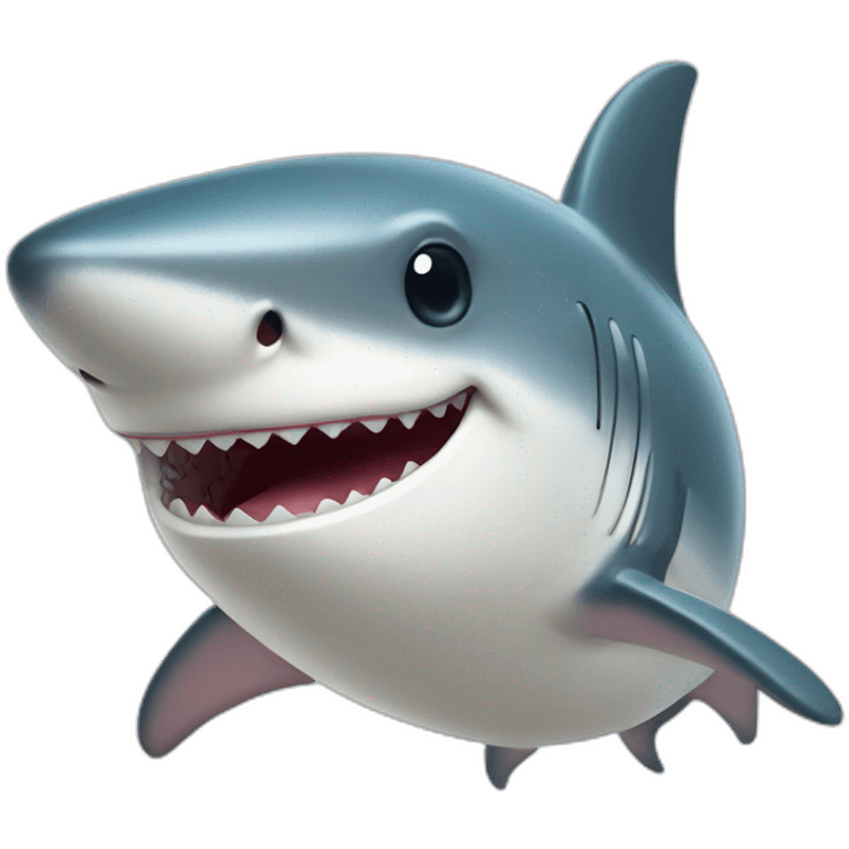 Un mignon petit requin souriant emoji